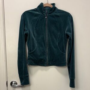 LULULEMON SCUBA TRACK JACKET VELVET CORD SIZE 4